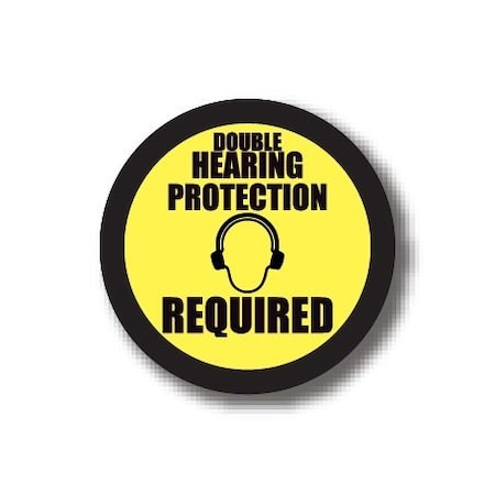 Ergomat 24in CIRCLE SIGNS - Double Hearing Protection Required DSV-SIGN 576 #3110 -UEN